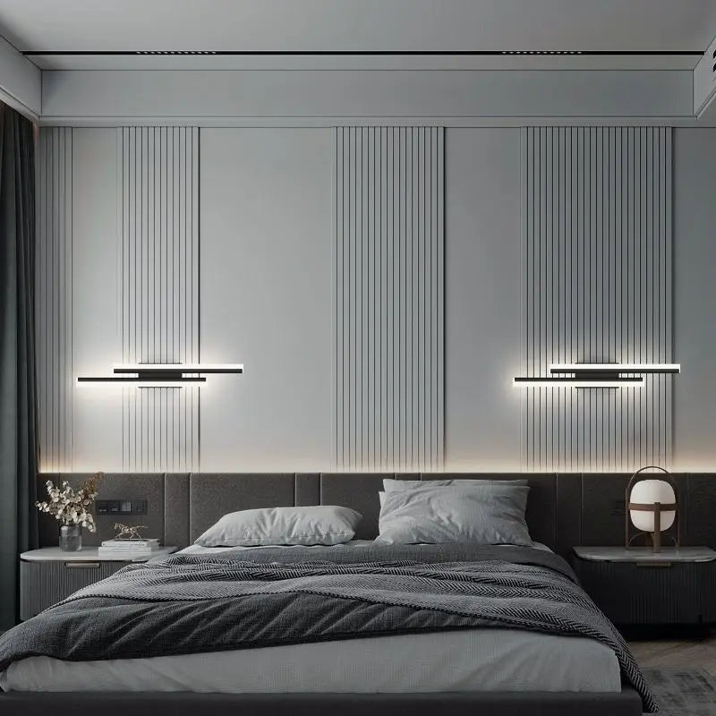 Skorter | Modern LED Wall Lamp: Black/Gold Acrylic Room Decoration Light