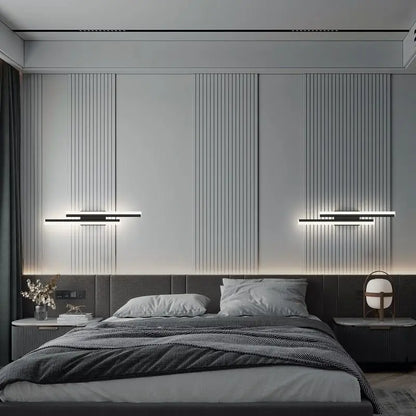 Skorter | Modern LED Wall Lamp: Black/Gold Acrylic Room Decoration Light