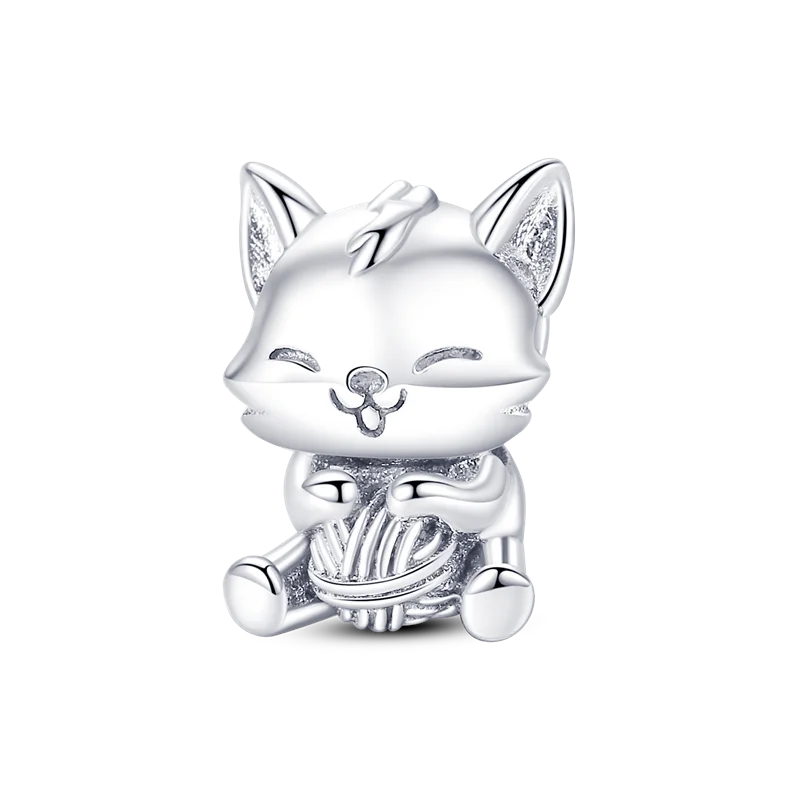 Skorter | 925 Silver Golden Leopard Charms Beads Colorful Chameleon Rhinoceros Lion Scarab Cat Pendant Compatible with Original Pandora Bracelet Jewelry