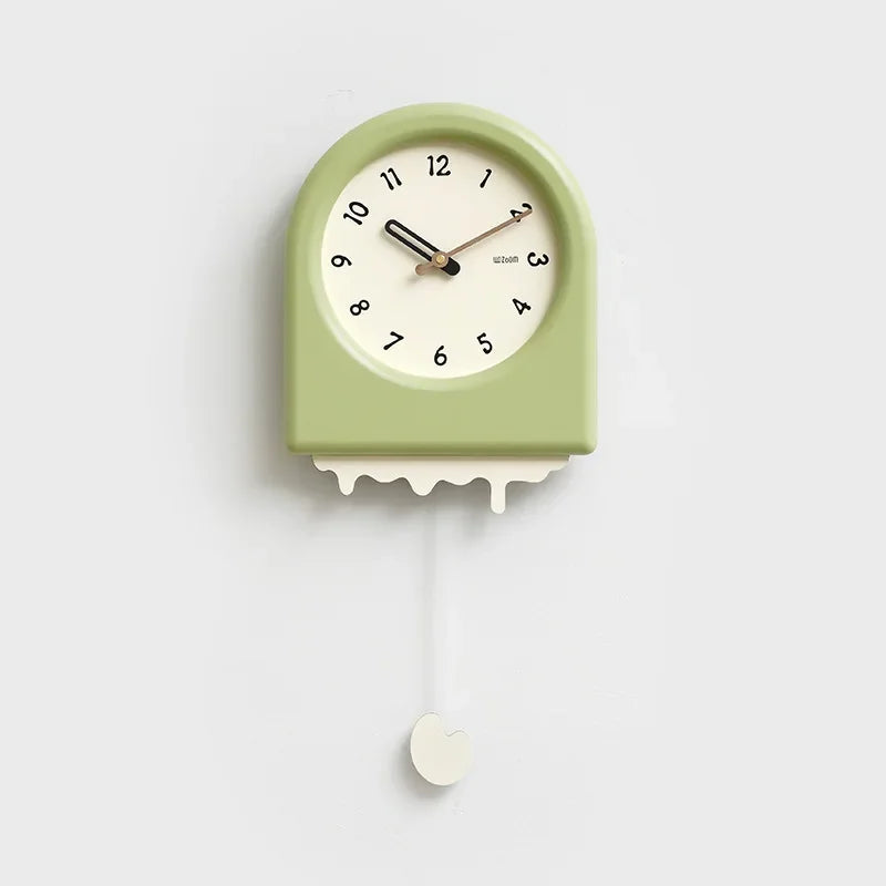 Skorter | Cream Pendulum - Korean Style Wall Clock with Modern Design