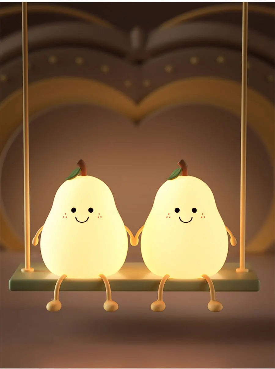 Skorter | Pear Night Light - 7-colors Dimming Touch Lamp