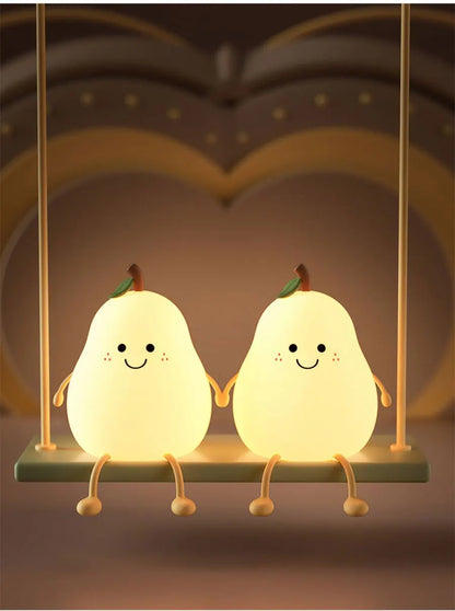 Skorter | Pear Night Light - 7-colors Dimming Touch Lamp