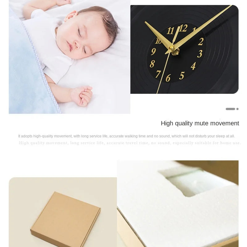 Skorter | Musikalisk vinylskiva väggklocka