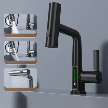 Skorter | WaterMaster Flexible LED Kitchen & Bathroom Faucet – 360° Swivel, Pull-Out Hose & 5 Spray Modes