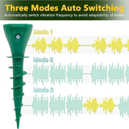 Skorter | SOLAR MOLE REPELLER – Solar-powered mole repellent with 3 vibration modes & IP65 for effective garden protection