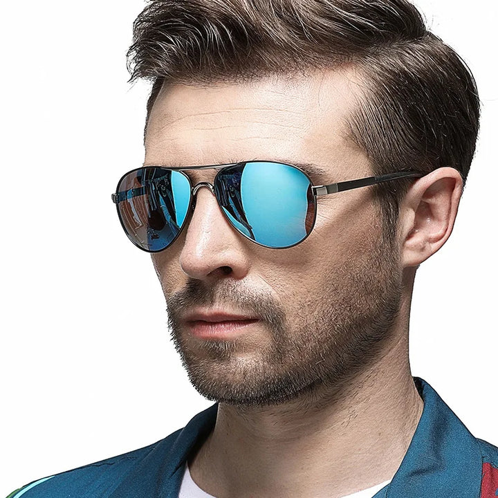 Skorter | Men's Polarized Sunglasses HD Driving Mirror Pilot Eyewear