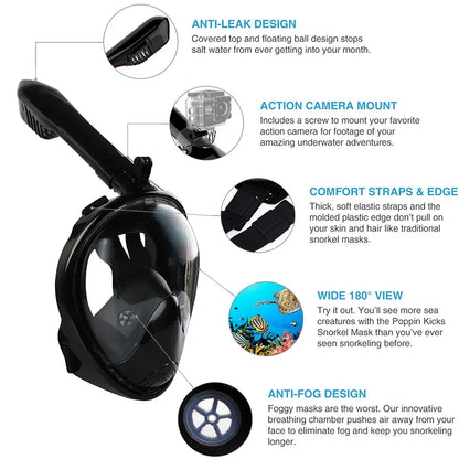Skorter | Anti-Fog Full Face Underwater Snorkeling Mask Set