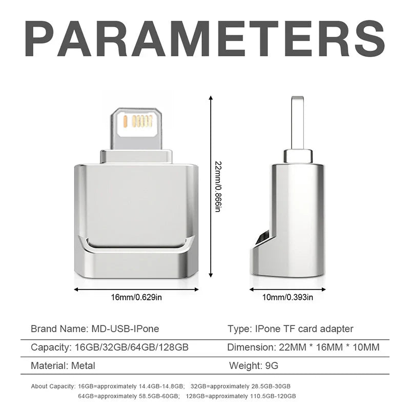 Skorter | Mini Micro SD Card Reader for iPhone