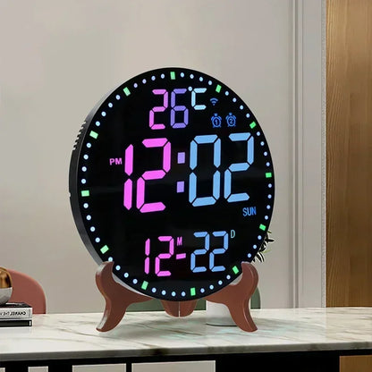Skorter | WiFiTime - LED Wall Clock with Calendar and Dual Alarm Function