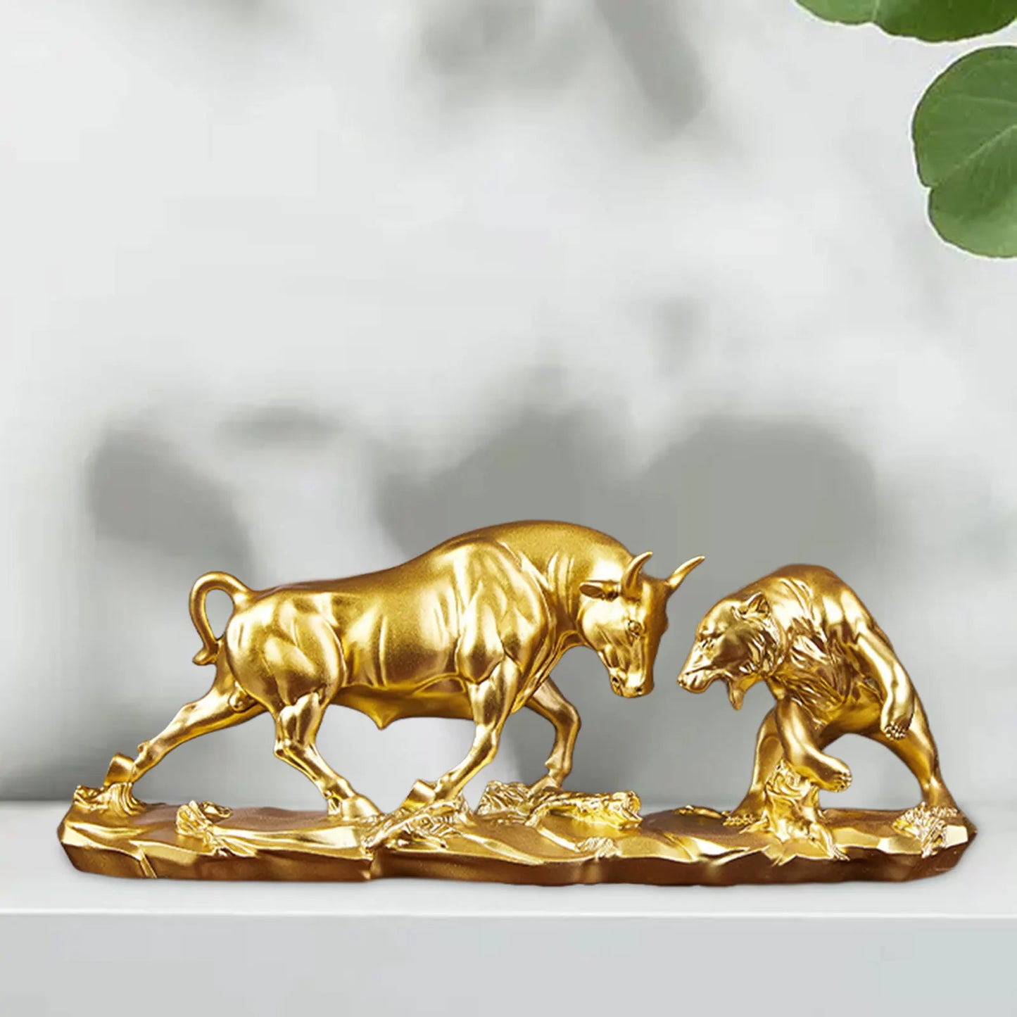 Skorter | Feng Shui Bear and Bull Statue, Bull Figure, Collection Cow Sculptures Animal