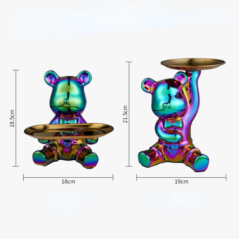 Skorter | Multifunctional Electroplated Bear Doll Shelf Piggy Bank