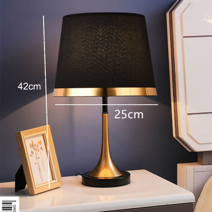 Skorter | GiltGlow – Elegant Gold and Black Retro Table Lamp