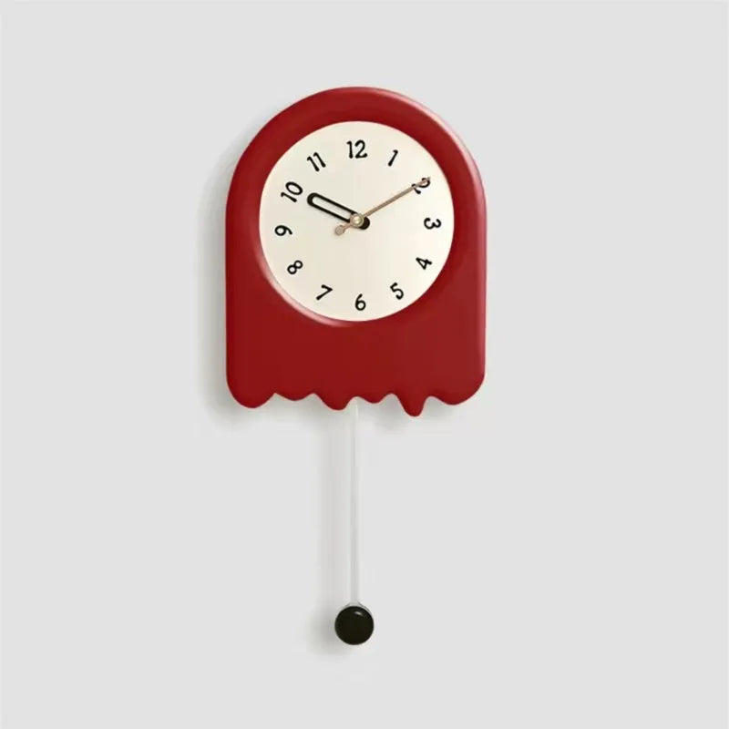 Skorter | Cream Pendulum - Korean Style Wall Clock with Modern Design