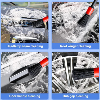 Skorter | 17-Piece Car Detailing Brush Set - Cleaning Tools for Air Vents / Rims