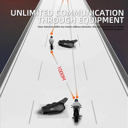 Skorter | Bluetooth Motorcycle Helmet Intercom Headset with 1000m Range & IPX6 Waterproof – RoadComm