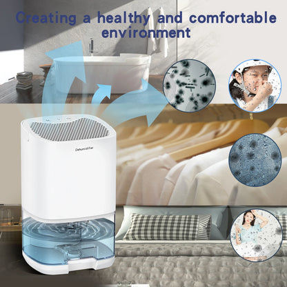 Skorter | 1000ml Portable 2-in-1 Dehumidifier with Air Filter & Night Light – Aveline