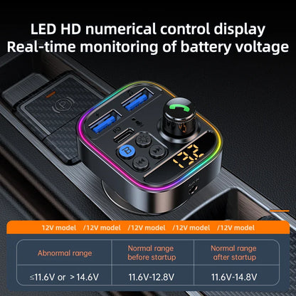 Skorter | Bluetooth 5.3 FM Transmitter Car Kit with Type-C USB Charger