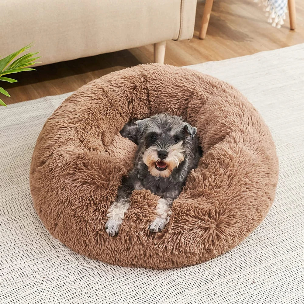 Skorter | CozyNest Plush Round Pet Bed – Washable & Non-Slip