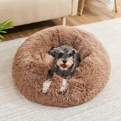 Skorter | CozyNest Plush Round Pet Bed – Washable & Non-Slip