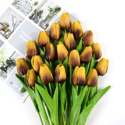 Skorter | Artificial Tulip Bouquet with Realistic Lifelike Flowers