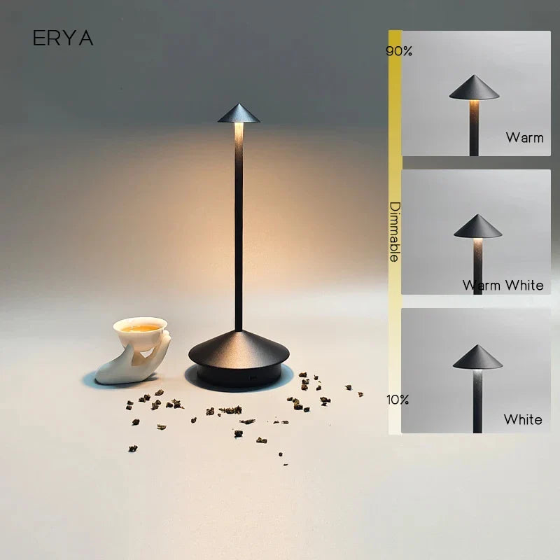 Skorter | Rechargeable Table Lamp Creative Dining Room Touch Led Pina pro Table Lamp Hotel Bar Coffee Desk Lamp Decorative Desk Lamp
