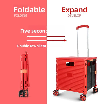 Skorter | Folding Shopping Trolley with Silent Wheels – EasyCart