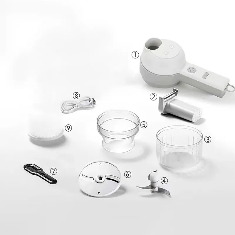 Skorter | 4 in 1 portable electric vegetable cutter set