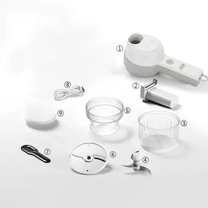 Skorter | 4 in 1 portable electric vegetable cutter set