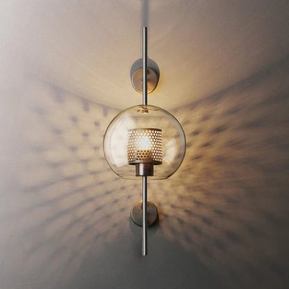 Thatcher - Modern Honeycomb Brass & Glass Wall Sconce