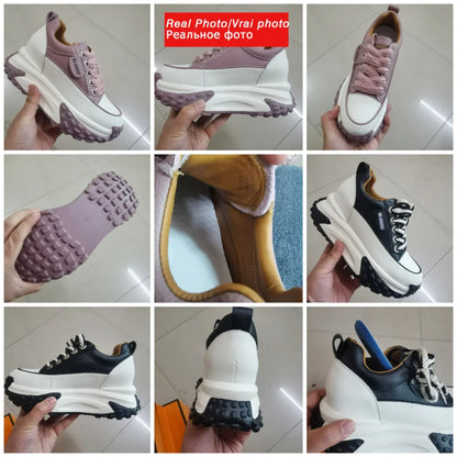 Skorter | 7 cm Platform Wedge Sneakers made of Leather