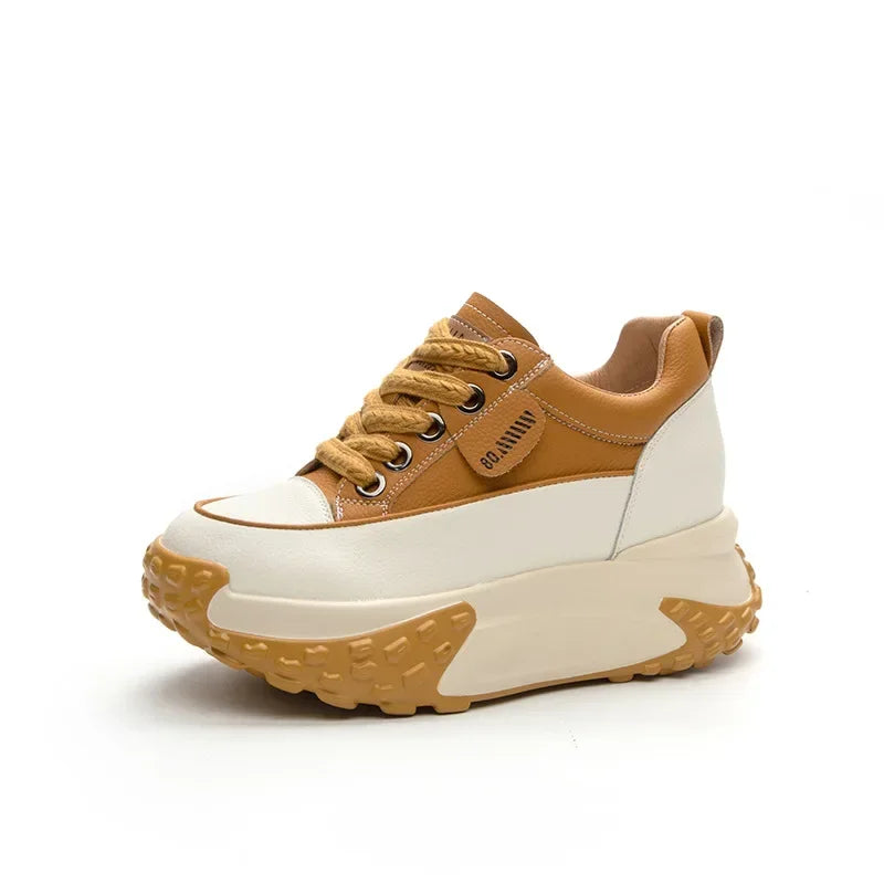 Skorter | 7 cm Platform Wedge Sneakers made of Leather