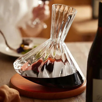 Skorter | Crystal Glass Rotating Wine Decanter 1L