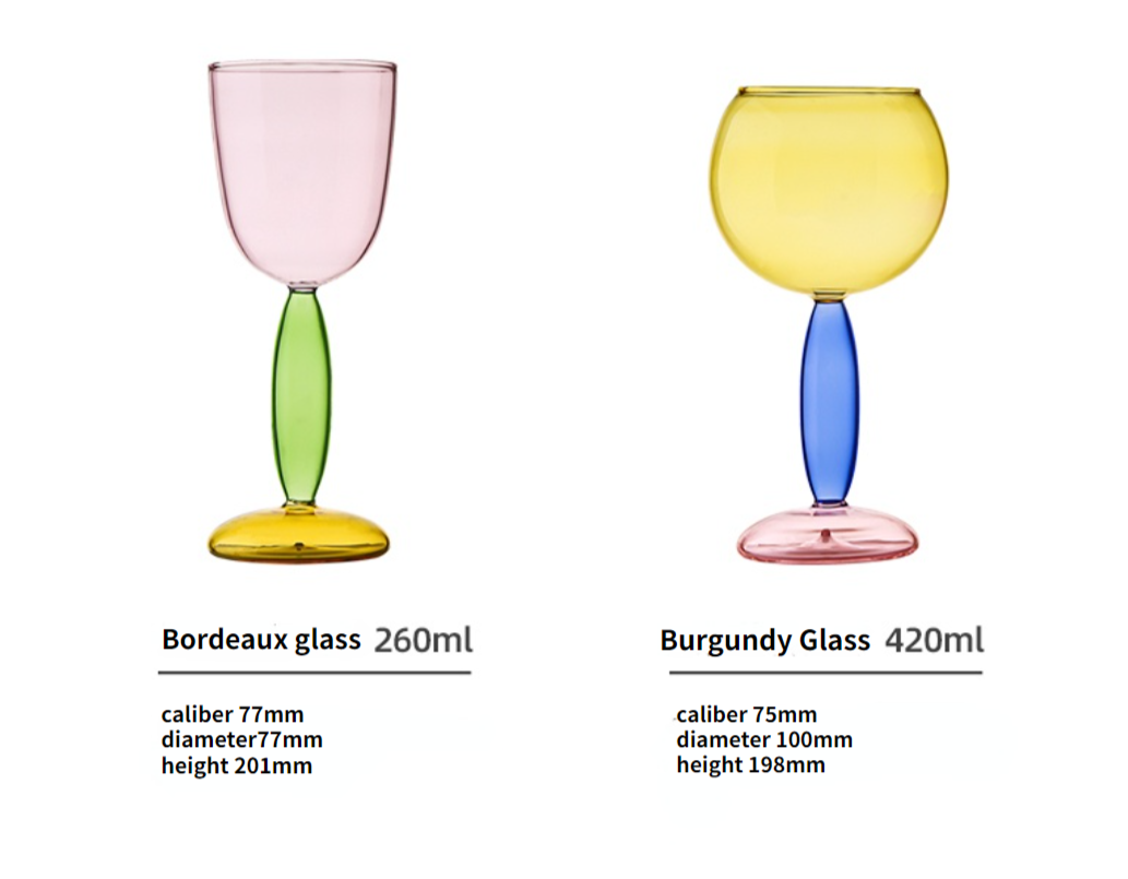 Skorter | Borosilicate 3-Color Glassware - Wine Glass