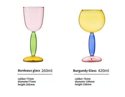 Skorter | Borosilicate 3-Color Glassware - Wine Glass