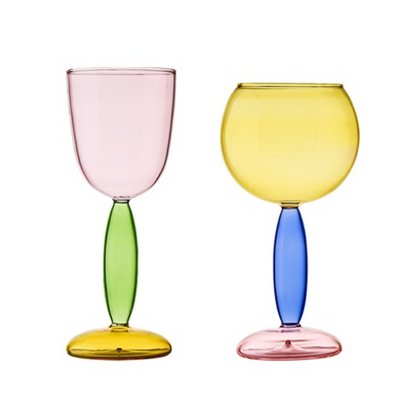 Skorter | Borosilicate 3-Color Glassware - Wine Glass