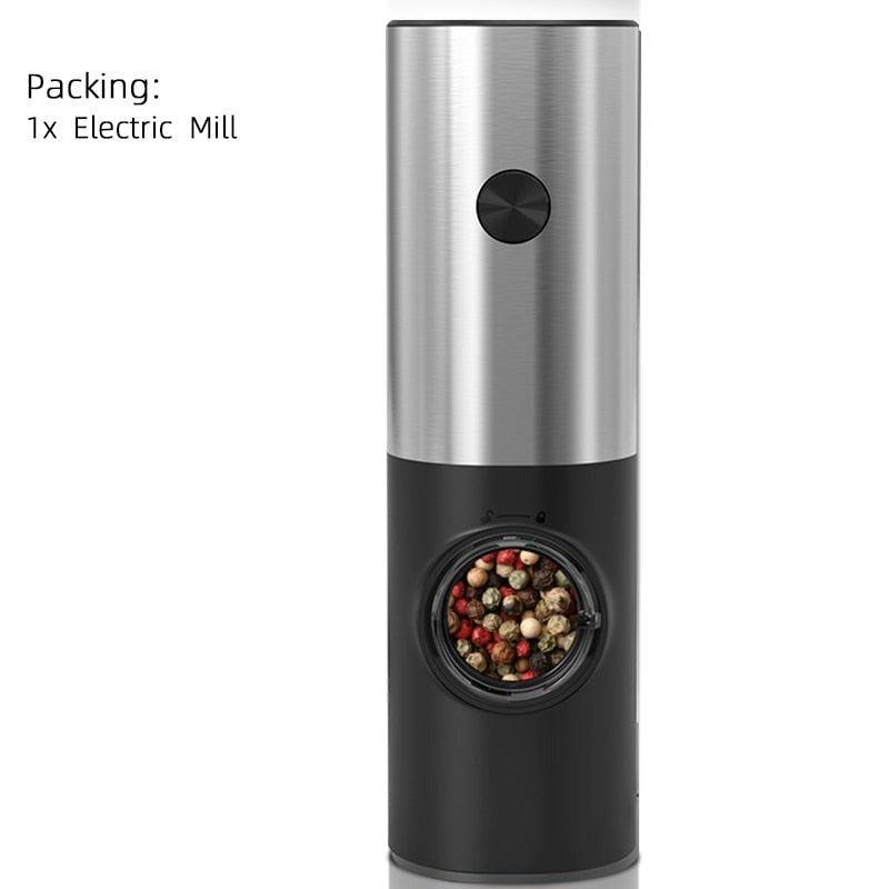 Skorter | Electric automatic pepper and salt mill with LED light and adjustable grind - Perfect for the kitchen or the restaurant
