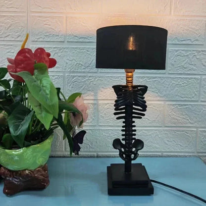 Skorter | Skull Table Lamp Skeleton Horror 3D Statue Creative Party Ornament Prop Halloween Decoration Atmosphere Lamp Night Light