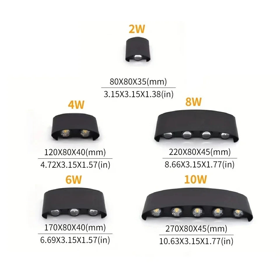 Skorter | Modern belysning, inomhus eller utomhus: Den mångsidiga LED-vägglampan