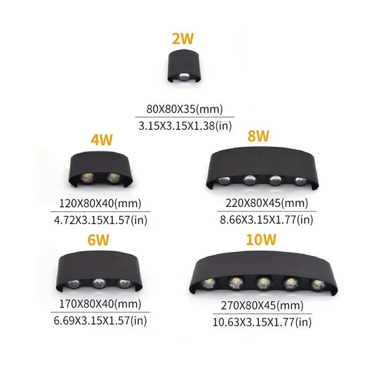 Skorter | Modern belysning, inomhus eller utomhus: Den mångsidiga LED-vägglampan