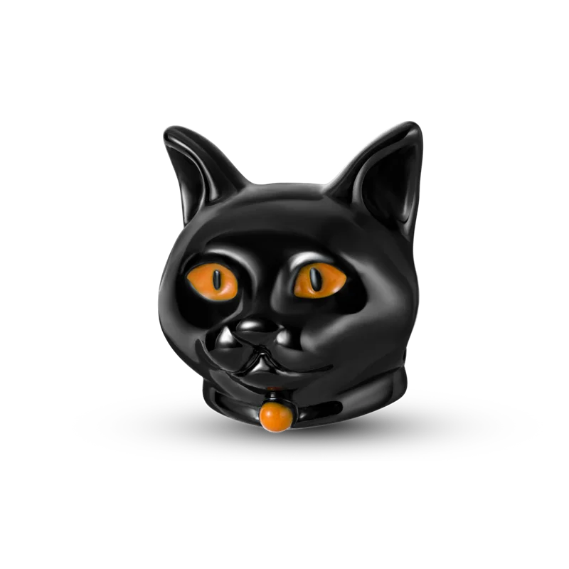 Skorter | 925 Silver Golden Leopard Charms Beads Colorful Chameleon Rhinoceros Lion Scarab Cat Pendant Compatible with Original Pandora Bracelet Jewelry