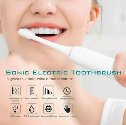 Skorter | Electric Toothbrush Waterproof DuPont Brush Head USB Rechargeable High Frequency Cleaning