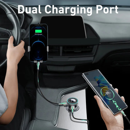 Skorter | Bluetooth 5.0 FM Transmitter Car Adapter - 3.4A Dual USB Charger