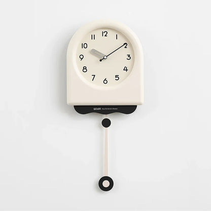 Skorter | Cream Pendulum - Korean Style Wall Clock with Modern Design