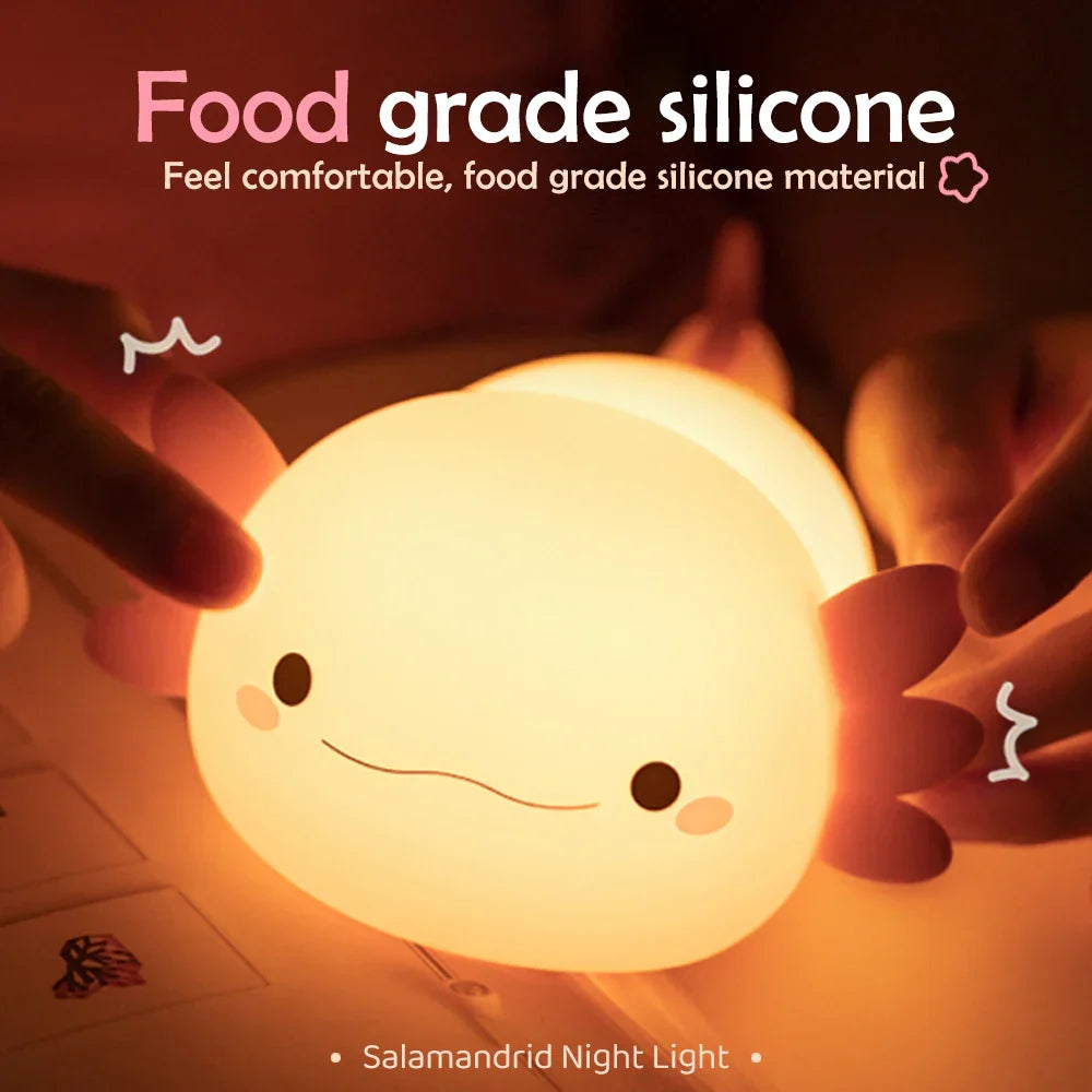 Skorter | Axolotl Silicone Night Light - Touch Table Lamp