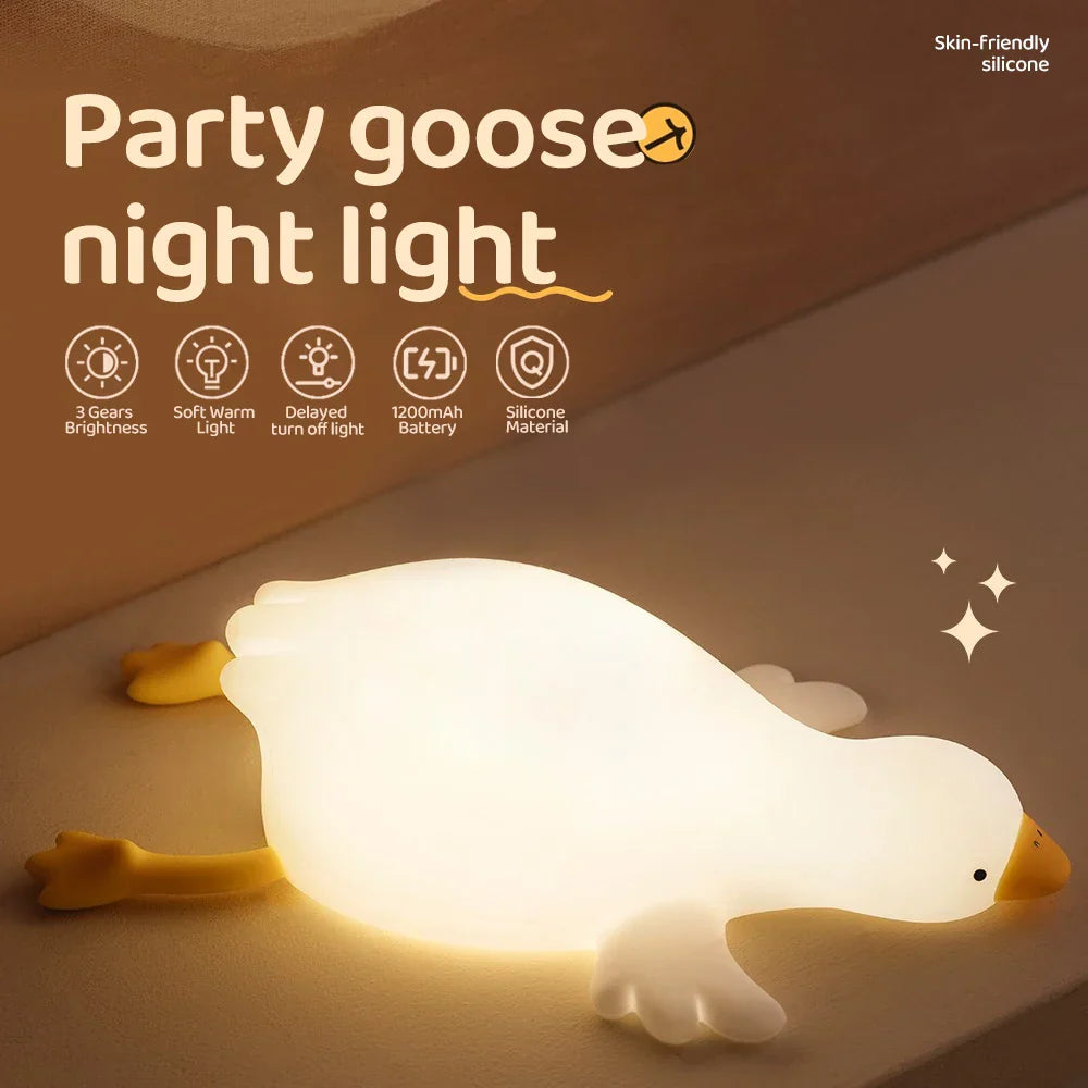Skorter | Goose Children's Room Night Light - USB Rechargeable Touch Lamp