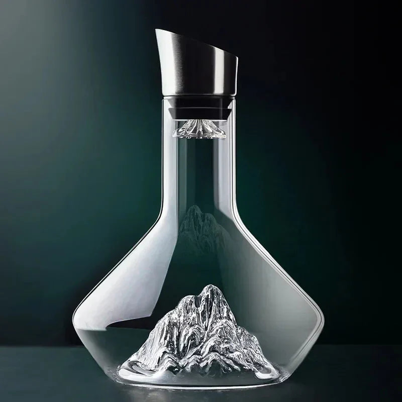 Skorter | 1500ml Iceberg Decanter Creative Lead-Free Crystal Material Luxury High-Quality Home Red Wine Distributor Decanter Wine Jug