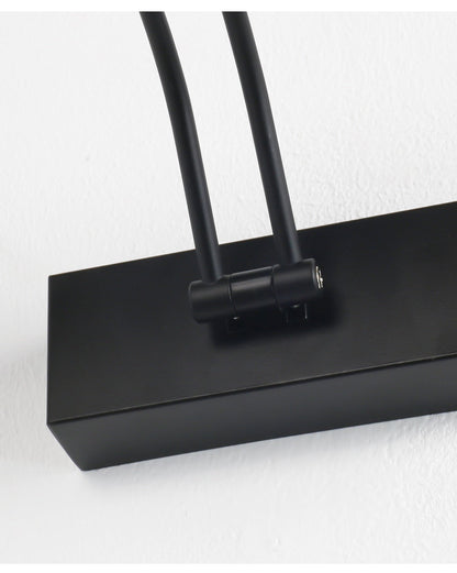 Skorter | 80-100cm LED wall lamp - Modern black/silver wall light for the bathroom, internally mounted picture light