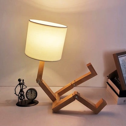 Skorter | Robot Form Wood Table Lamp