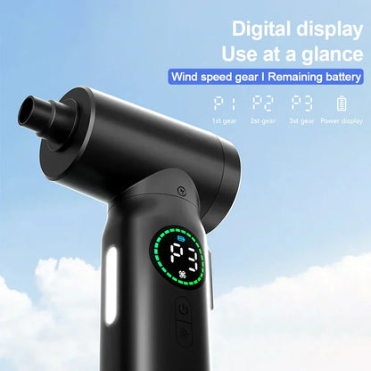 Skorter | 2-in-1 Portable Vacuum Cleaner & Blower | 7500mAh Battery, LED Light & Versatile for Home, Car & Office Cleaning