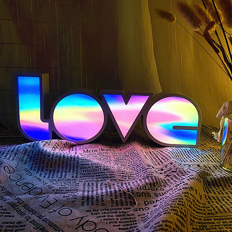 Skorter | Modern Art Deco waterproof PS LOVE letters LED table lamp for the bedroom